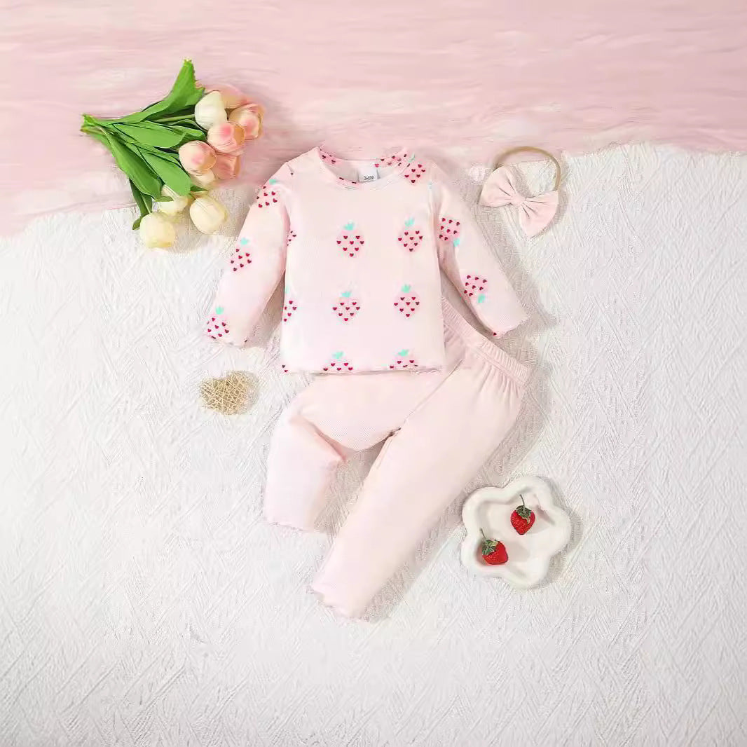 Infant Printing 3-piece Set Suit