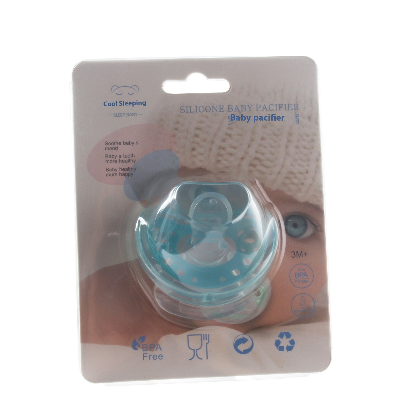 Baby Products Full Silica Gel Pacifier Two-color Liquid Silicone Sleep Comfort Baby Pacifier Baby